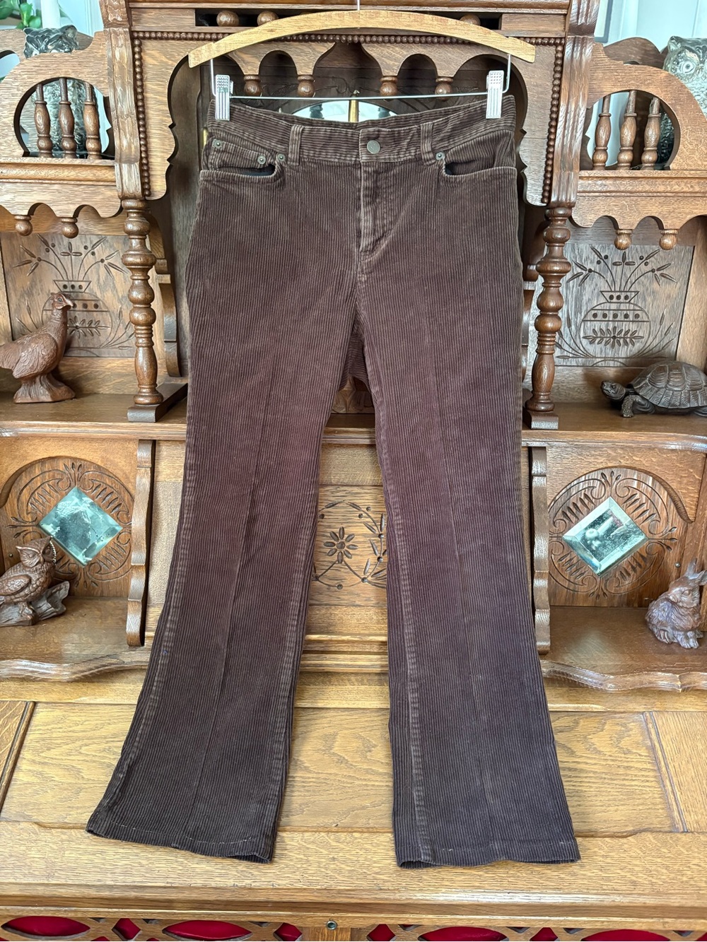 Ralph Lauren Retro 90s Brown Corduroy Flared Bootcut Pants